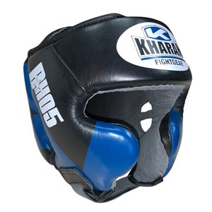 Leather boxing headgear