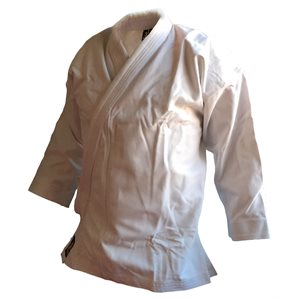 Canvas karate uniform with elastic waist